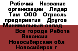 Рабочий › Название организации ­ Лидер Тим, ООО › Отрасль предприятия ­ Другое › Минимальный оклад ­ 14 000 - Все города Работа » Вакансии   . Новосибирская обл.,Новосибирск г.